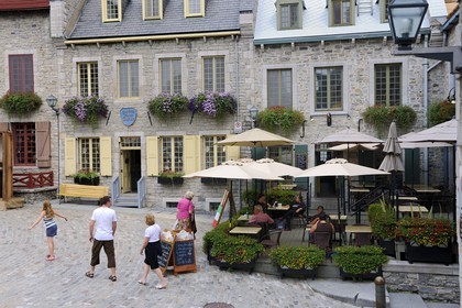 Canada, province de Québec, ville de Québec, Vieux-Québec classé Patrimoine Mondial de l'UNESCO, partie basse de la vieille ville, la Place Royale