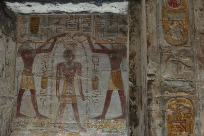 Egypte, Haute Egypte, Nubie, Lac Nasser, site d'Amada, temple d'Amon, baptème de Pharaon