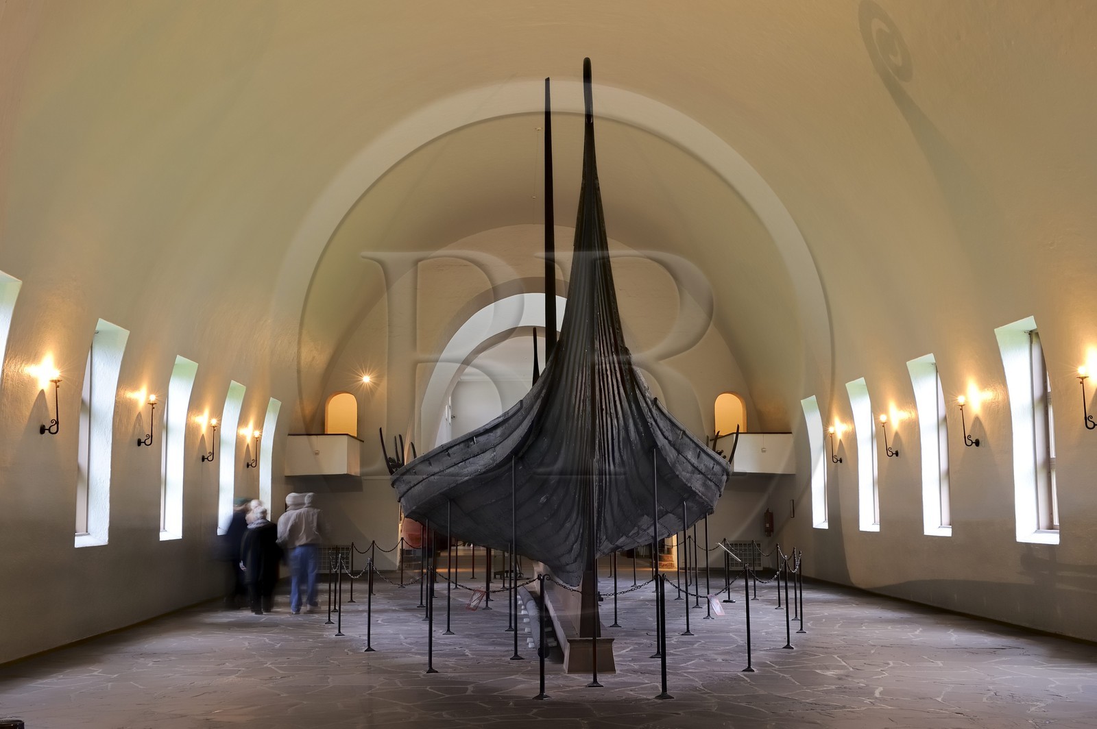 Norvège, Oslo, presqu'île de Bygdoy, musée des Bateaux vikings, le drakkar d'Oseberg (9ème siècle)