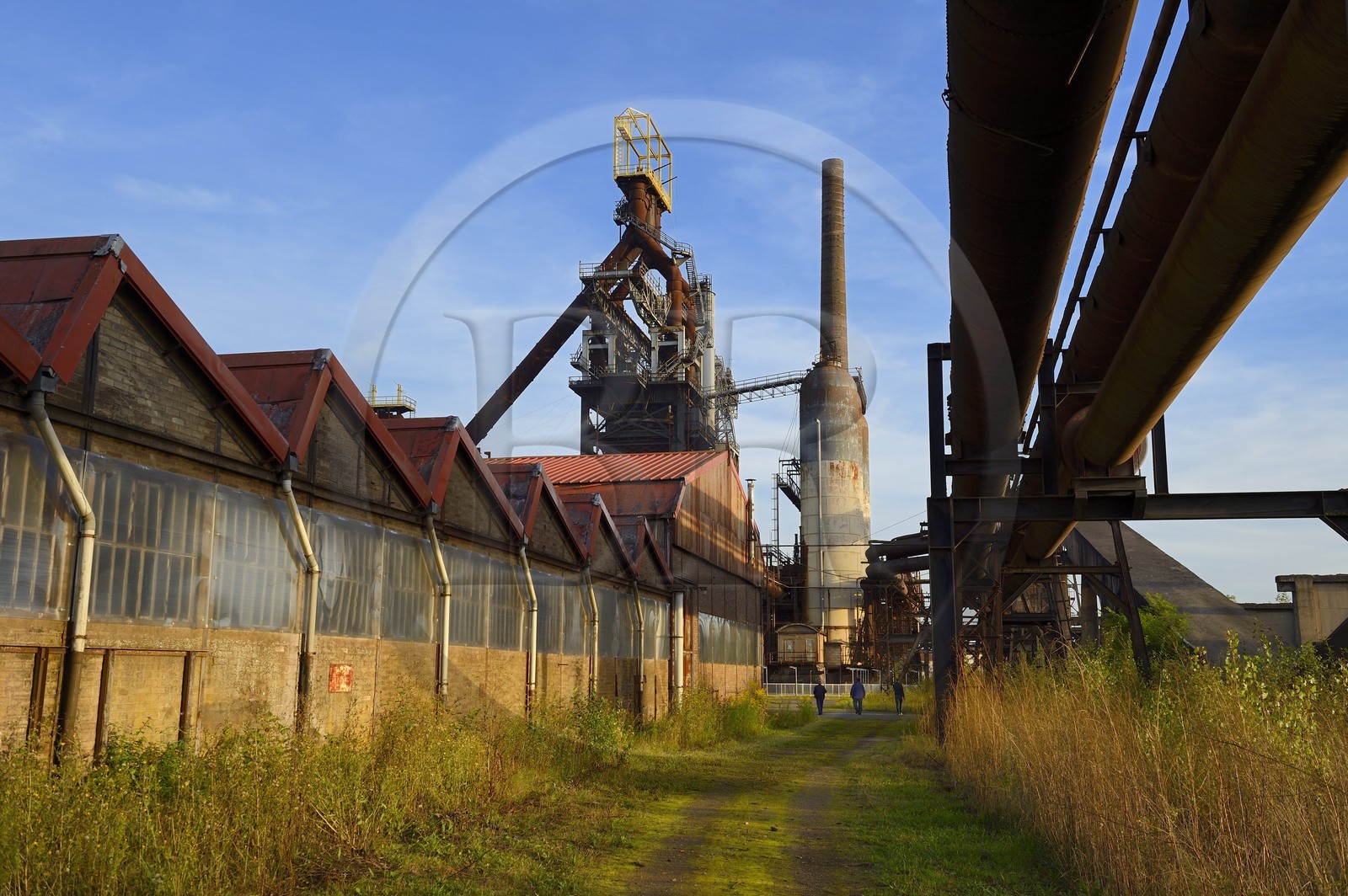 France, Moselle, Fensch Valley, Uckange steel mill, Blast furnace U4 park