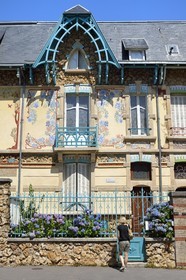 France, Meurthe-et-Moselle (54), Nancy, rue Félix Faure, maison de lotissement Art Nouveau de l'architecte Cesar Pain, villa Les Clématites