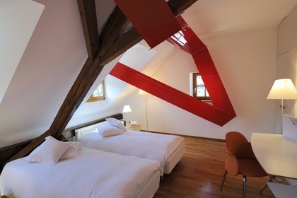 Switzerland, Basel, Teufelhof Hotel, Art Hotel, room decorated by Dumeng Secchi