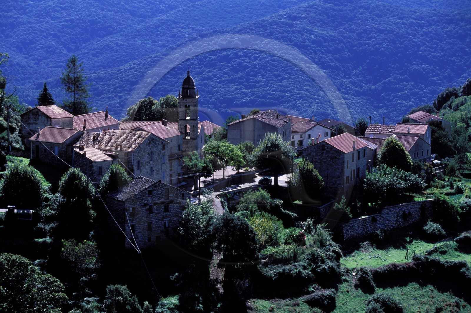 France, Corse du Sud, Méla village perched in the Alta Rocca