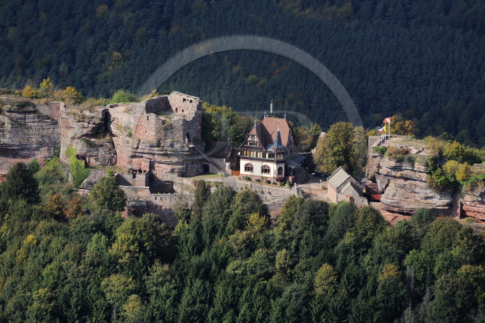 France, Bas-Rhin (67), le Haut-Barr (photo aérienne)