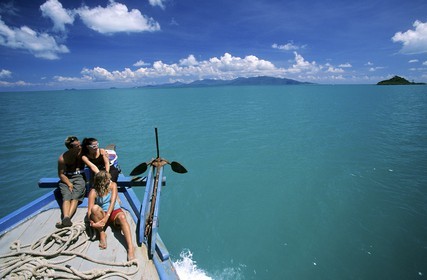 Thaïlande, Archipel îles Samui, Full Moon Party sur l' île de Koh Pha-Ngan, la traversée depuis Koh Samui