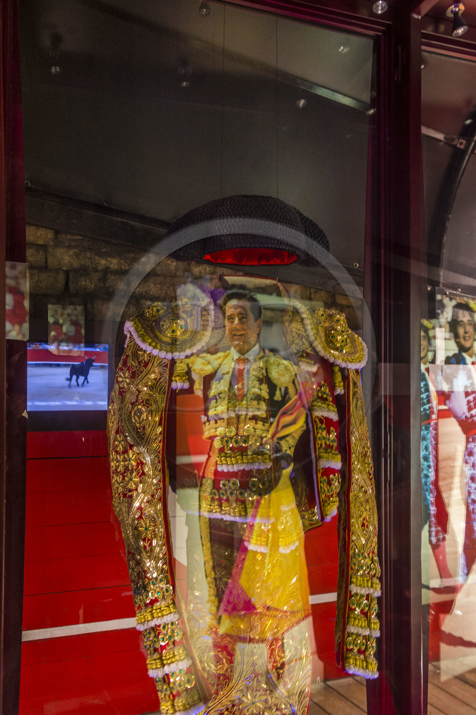 France, Gard (30), Nîmes, les Arènes, amphithéatre romain de la fin du Ier siècle, hommage aux toréadores