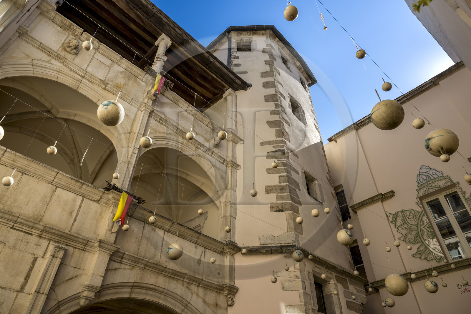 France, Côte-d'Or (21), les climats de Bourgogne classés Patrimoine Mondial de l'UNESCO, Beaune, Hotel Le Cep dans l’hôtel particulier Brunet de Monthelie du XVe et XVIe siècle