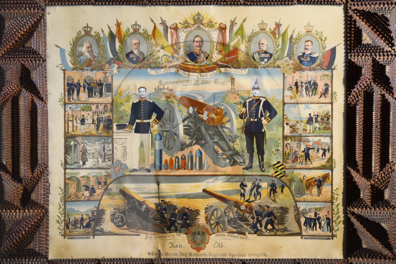 France, Bas Rhin, Strasbourg, old town listed as World Heritage by UNESCO, Musée alsacien (Alsatian museum), memory of military service from 1904 to 1906 during the German period