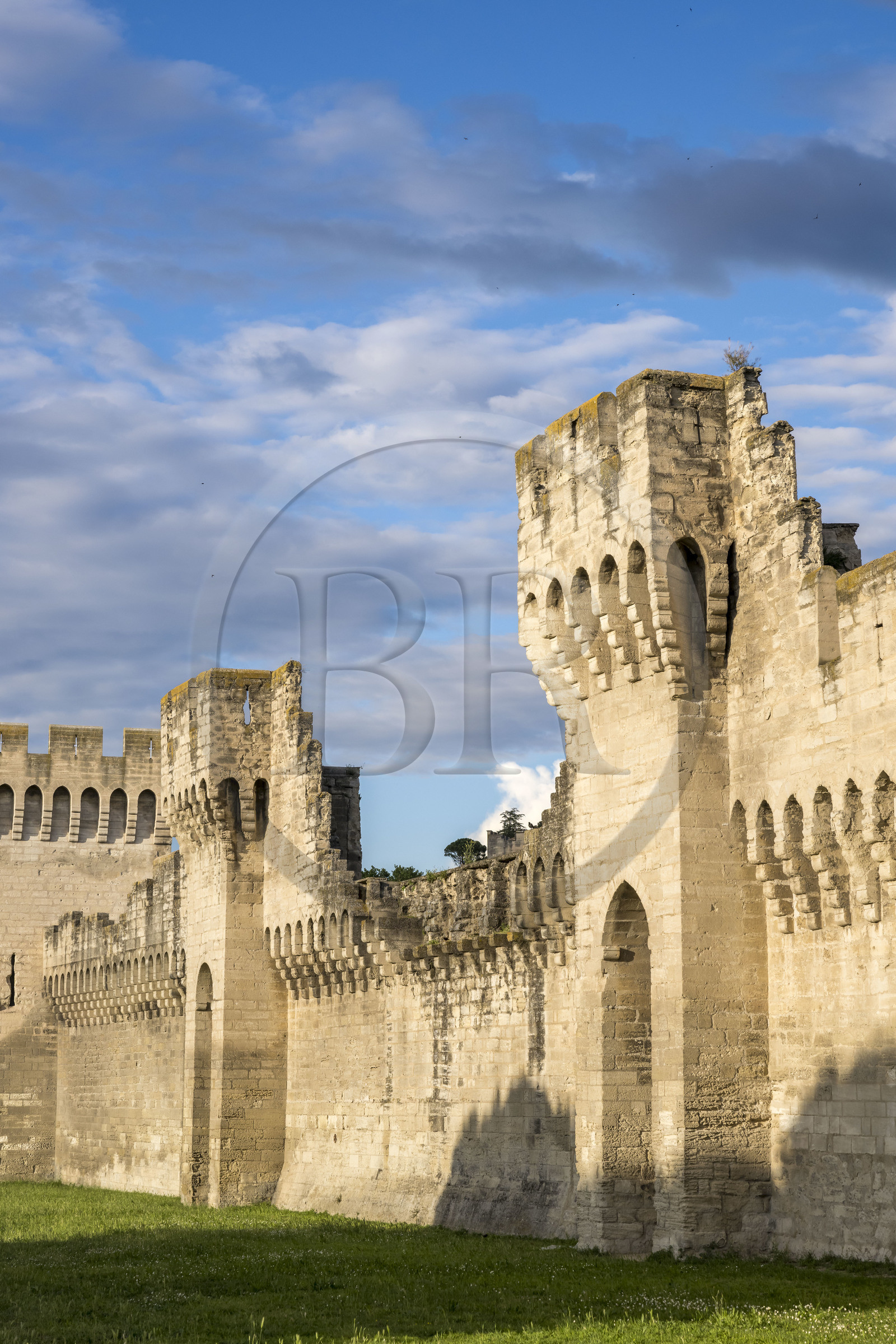 France, Vaucluse, Avignon, the ramparts on the banks of the Rhone river