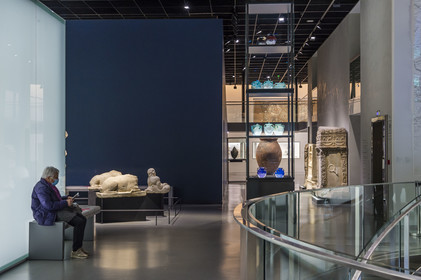 France, Gard (30), Nîmes, Musée de la Romanité de l'architecte Elizabeth de Portzamparc