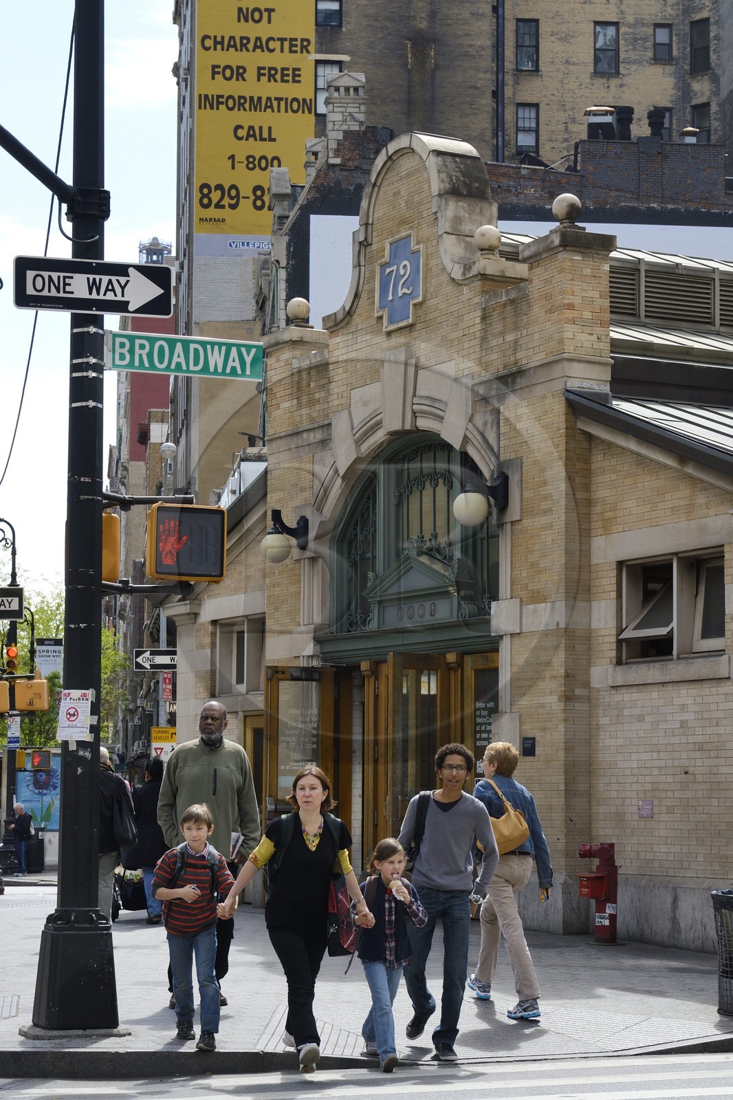 Etats-Unis, New York, Manhattan, entrée du métro de la 72th Street sur Broadway
