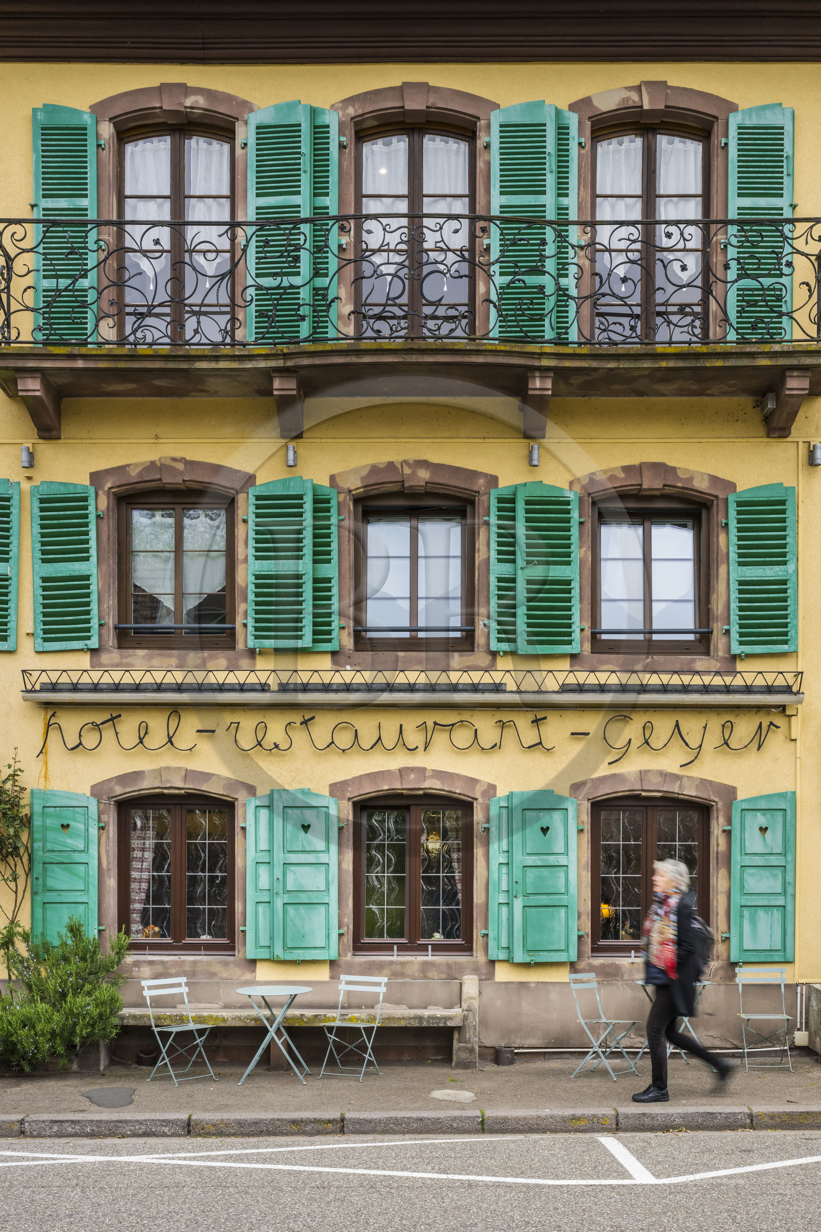 France, Bas-Rhin (67), Parc Naturel régional des Vosges du Nord, La Petite Pierre, Hotel restaurant Aux Trois Roses - Geyer