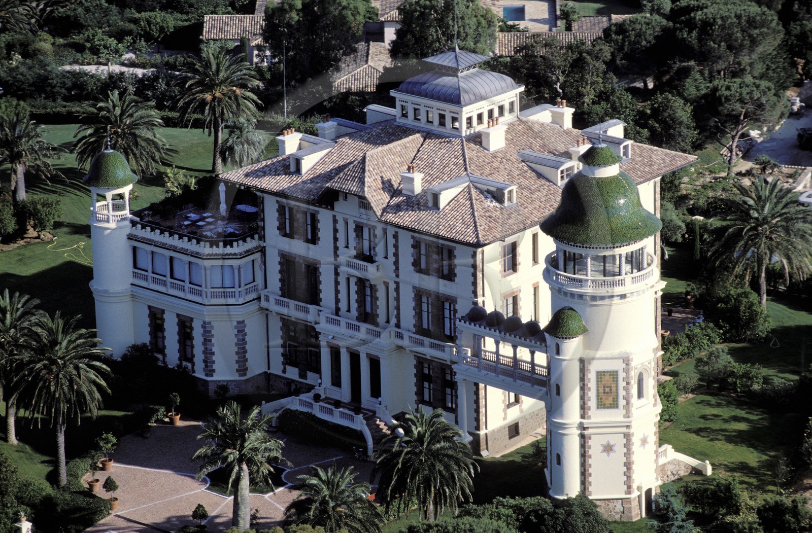 France, Var (83), Saint-Tropez, le château Borelli (vue aérienne)