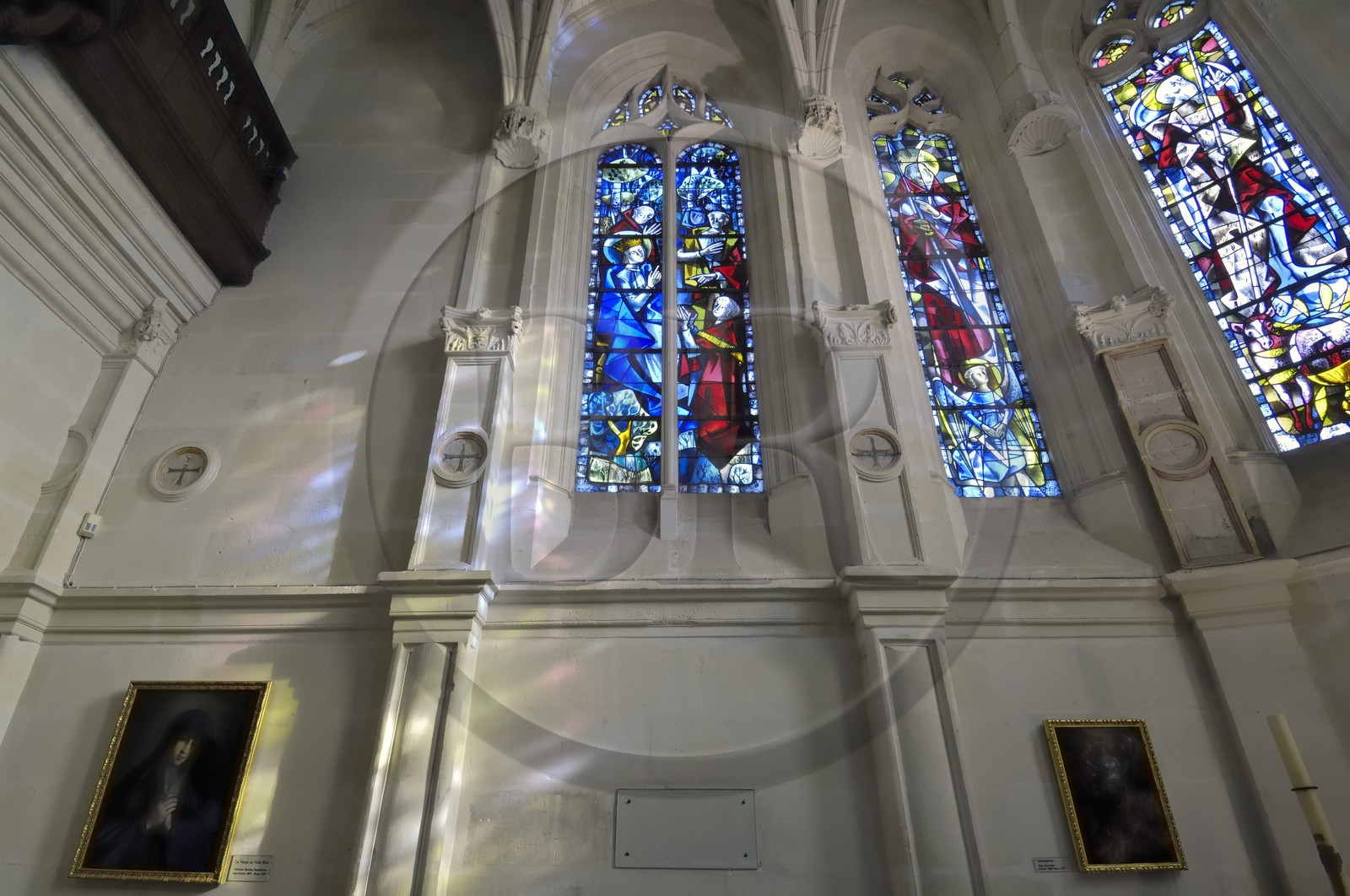 France, Indre-et-Loire (37), château de Chenonceau édifié de 1513 à 1521 de style Renaissance, la chapelle
