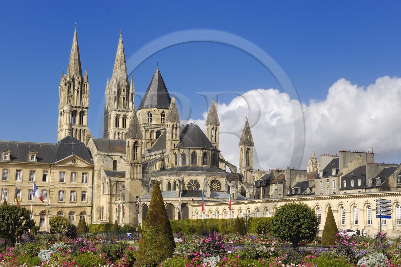 France, Calvados (14), Caen, église Saint-Étienne de Caen ancienne abbatiale de l'abbaye aux Hommes, architecture romane