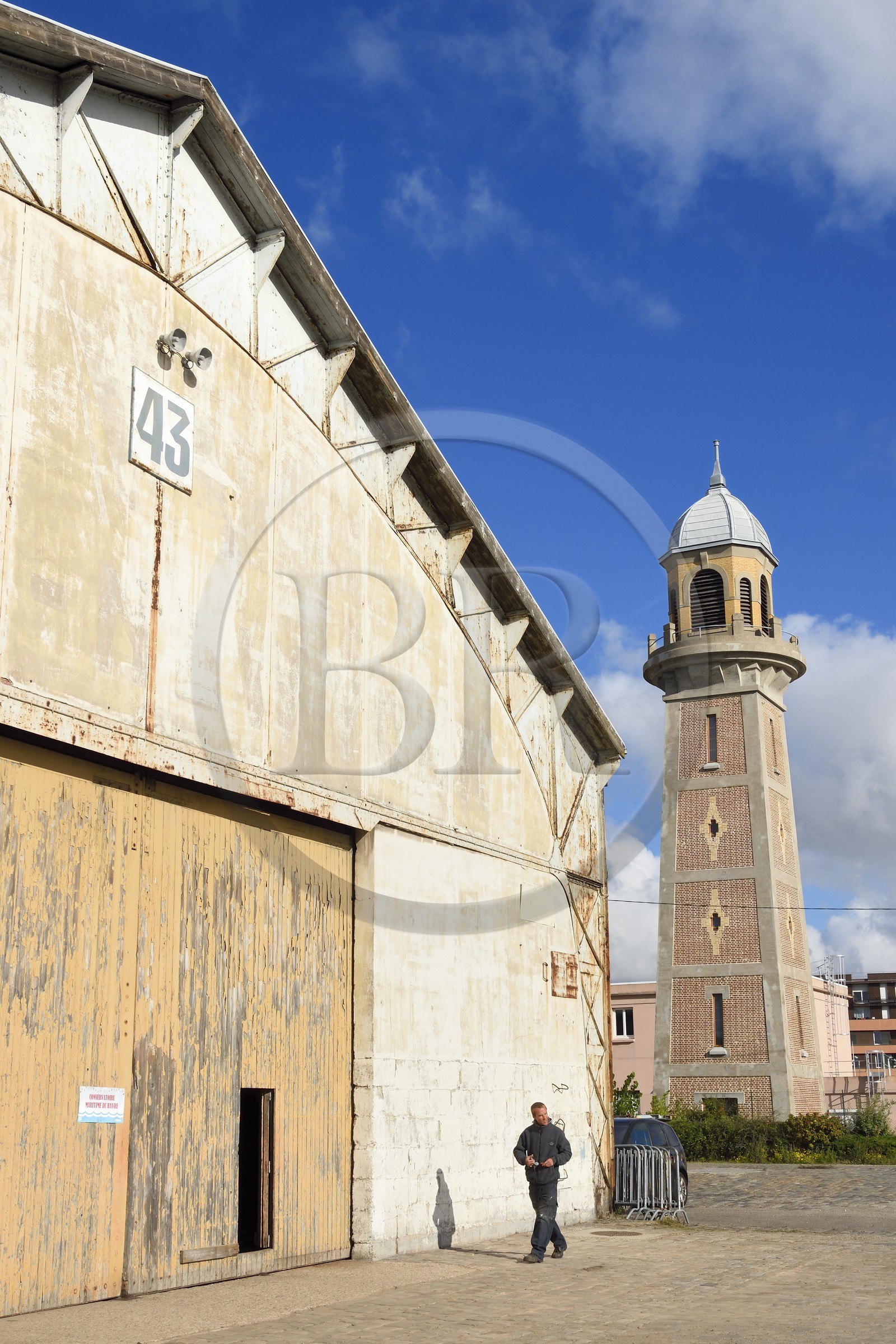 France, Seine-Maritime (76), Le Havre, quartier de l'Eure, la cloche des dockers (1911) rythmait la journée de travail