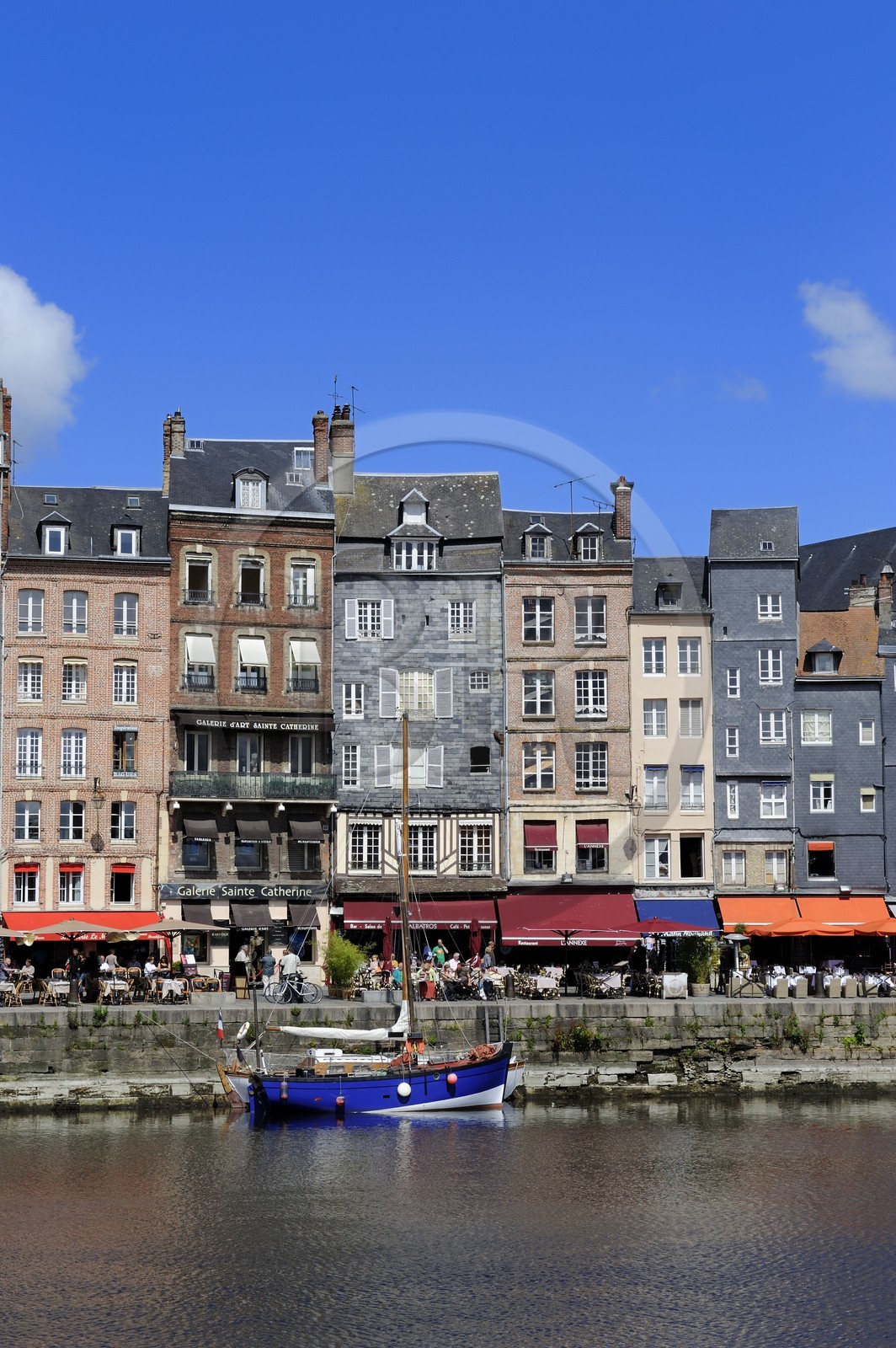 France, Calvados, Honfleur, the Vieux-Bassin (Old Basin), Sainte Catherine quay