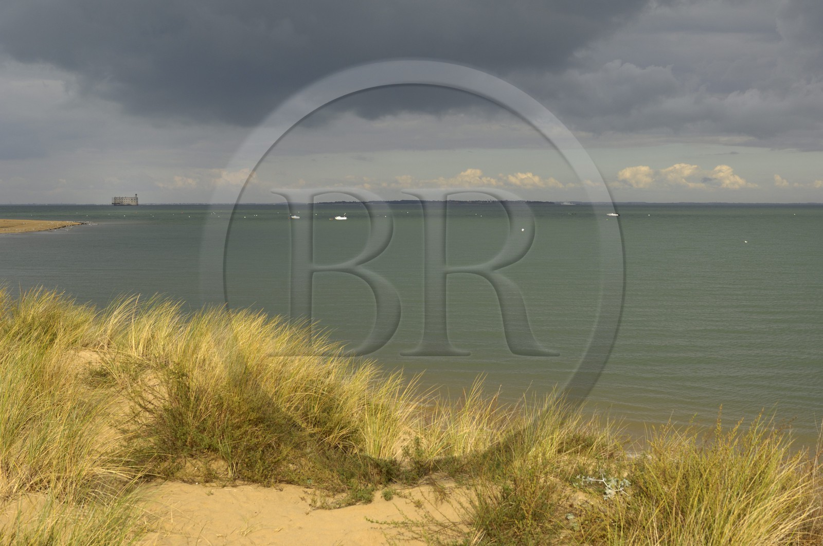France, Charente-Maritime (17), Ile d'Oléron, plage de Boyardville et Fort Boyard