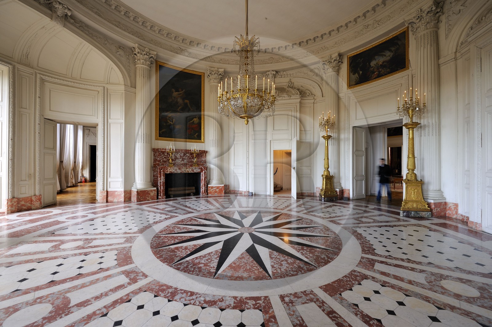 France, Yvelines (78), château de Versailles, classé Patrimoine Mondial de l'UNESCO, le Grand Trianon, le salon rond