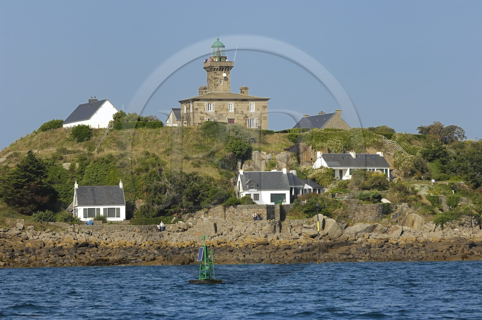 France, Manche (50), archipel des îles Chausey, le phare de Grande Ile