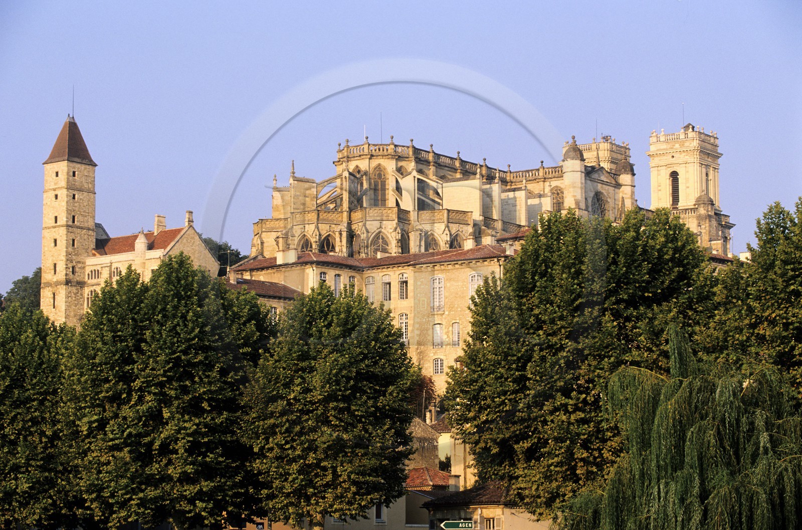 France, Gers, Auch, Saint Mary cathedral and Armagnac tower