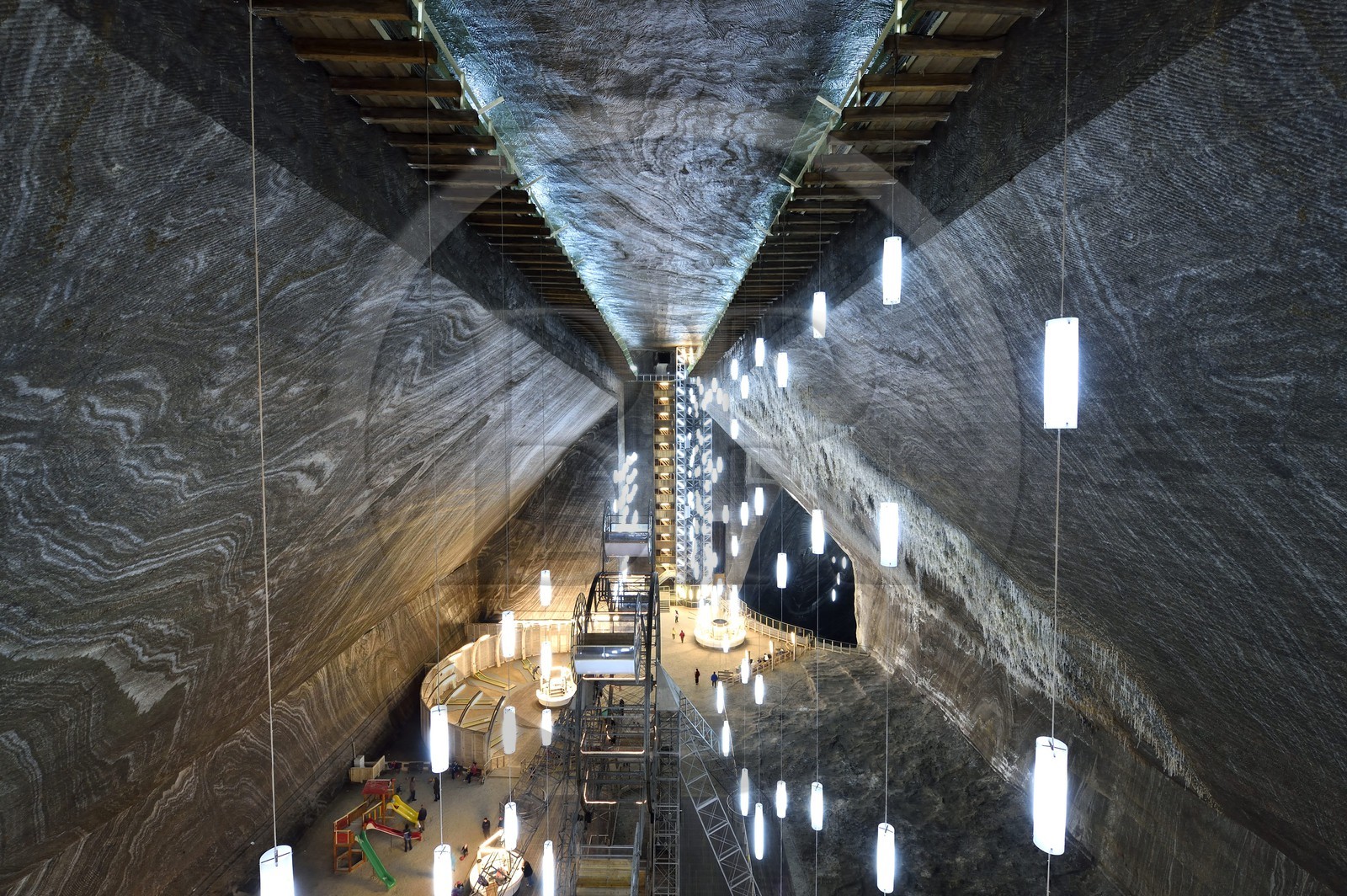 Romania, Transylvania, Cluj region, Turda, former Turda salt mine whose exploitation began in Roman times transformed into a leisure center and health