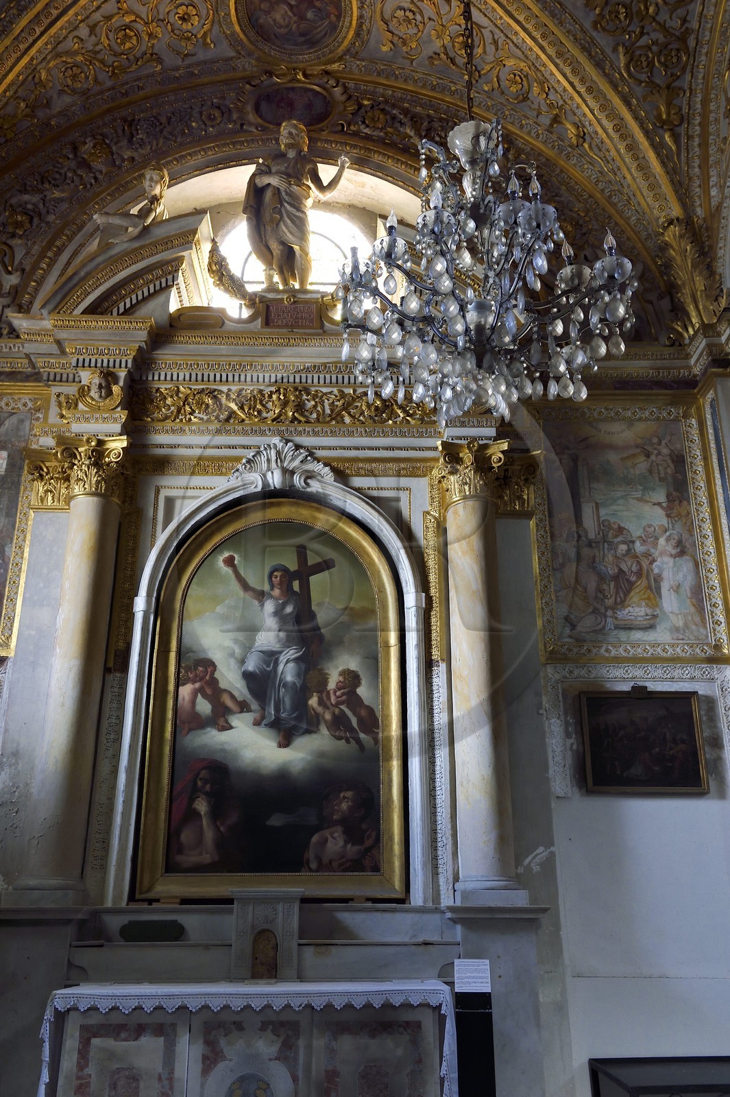 France, Corse-du-Sud (2A), Ajaccio, cathédrale Notre-Dame-de-l'Assomption (cathédrale Santa Maria Assunta), tableau de Delacroix dans la chapelle de la Madonna del Pianto