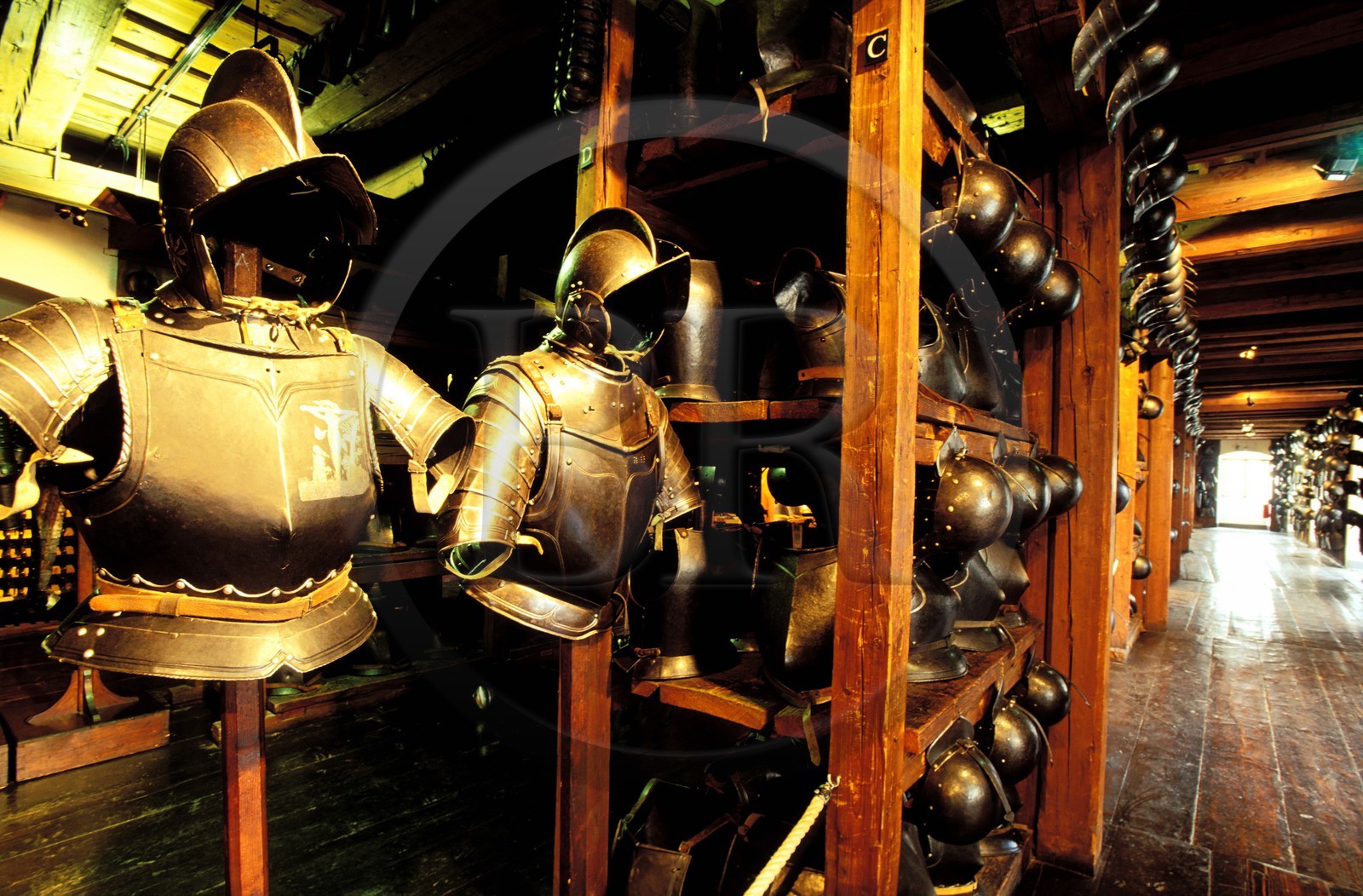 Autriche, Styrie, Graz, centre historique classé Patrimoine Mondial de l'UNESCO, l'Arsenal (Zeughaus) de 1642, Armure de chevalier