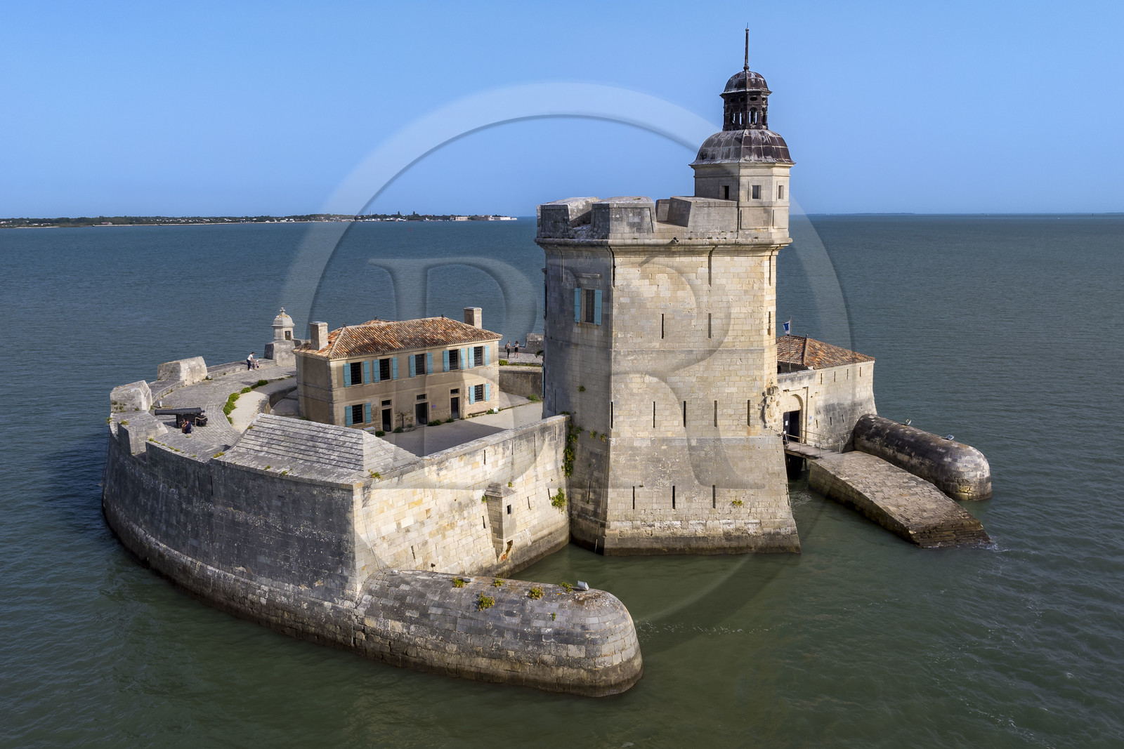 France, Charente Maritime, Bourcefranc le Chapus, Fort Louvois also known locally as Fort Chapus (aerial view)
