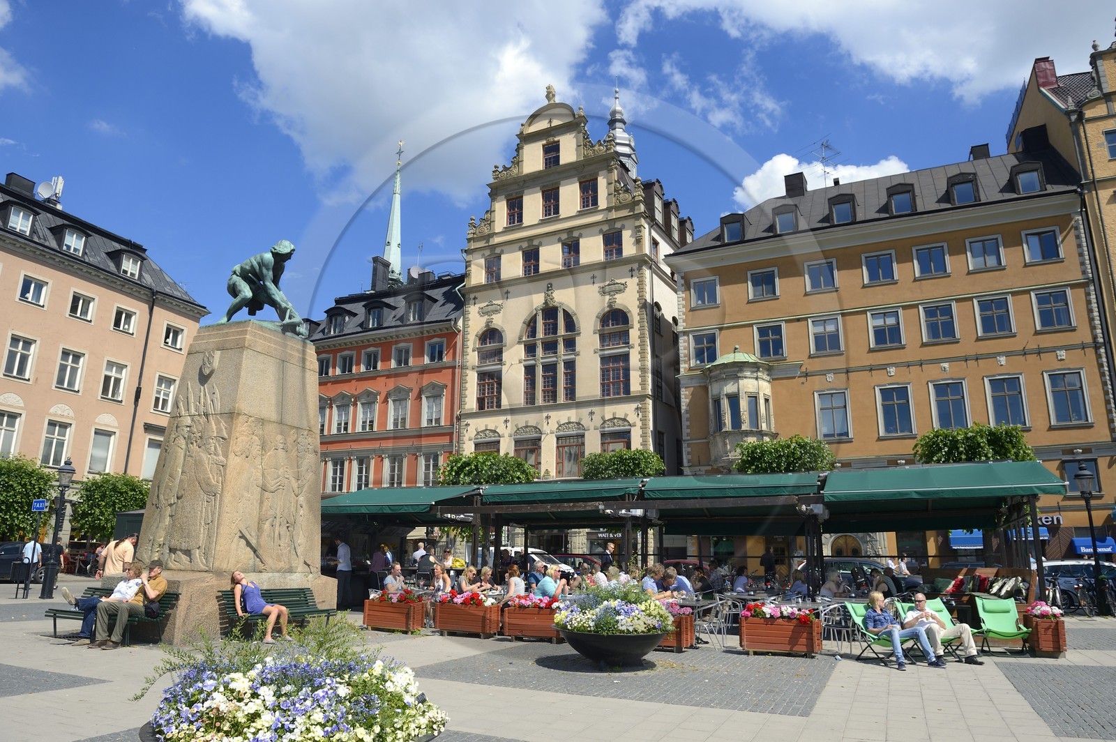 Sweden, Stockholm, old city on the island of Gamla Stan, Kornhamnstorg place
