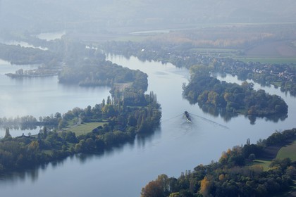 France, Eure (27), la Seine à Muids en aval des Andelys (vue aérienne)