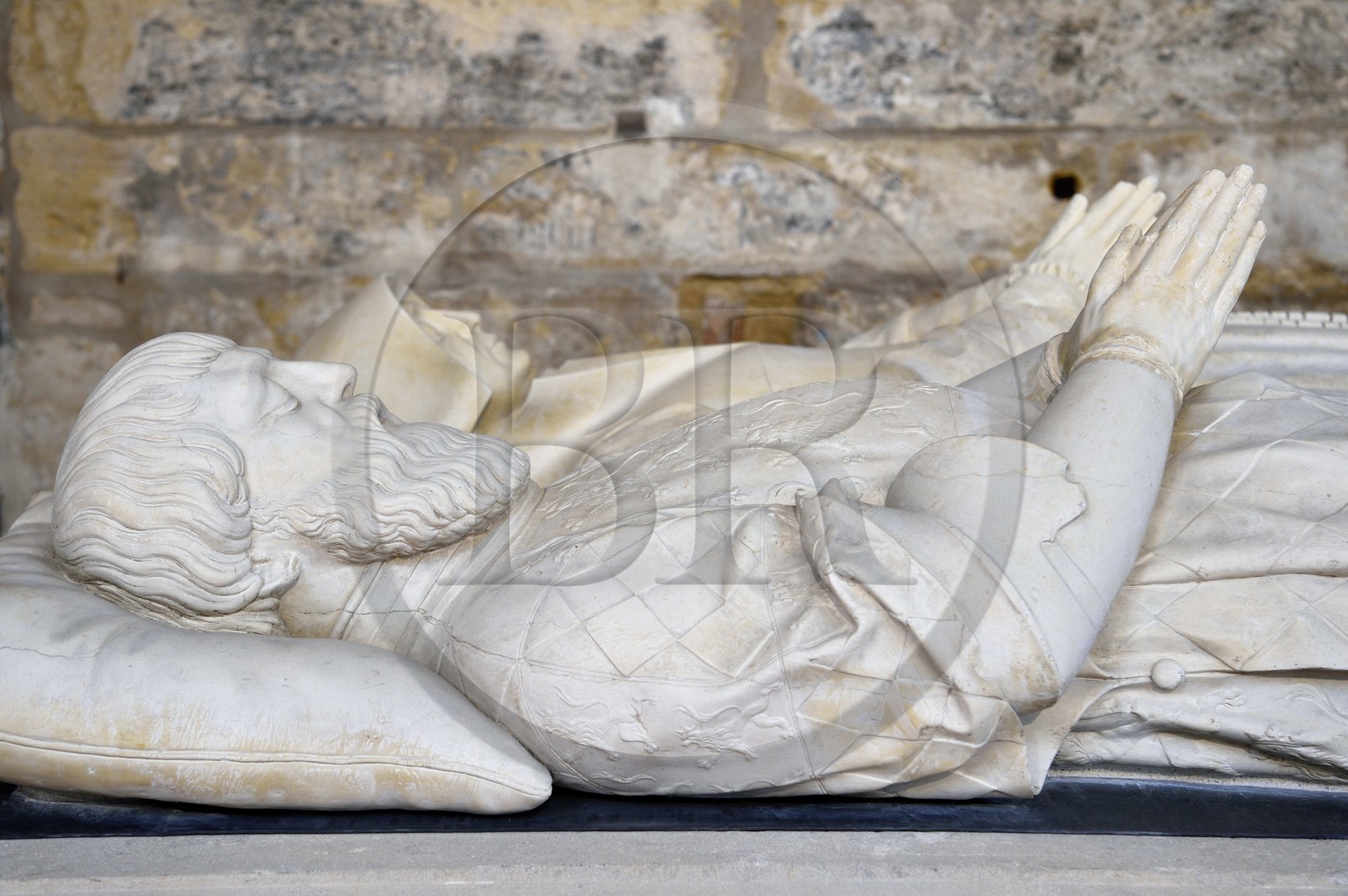 France, Meurthe-et-Moselle (54), Nancy, le Palais Ducal (Palais des Ducs de Lorraine) et musée lorrain, église des Cordeliers, gisants de René II de Beauvau et de Claude de Baudoche par le sculpteur Ligier Richier (XVIème siècle)