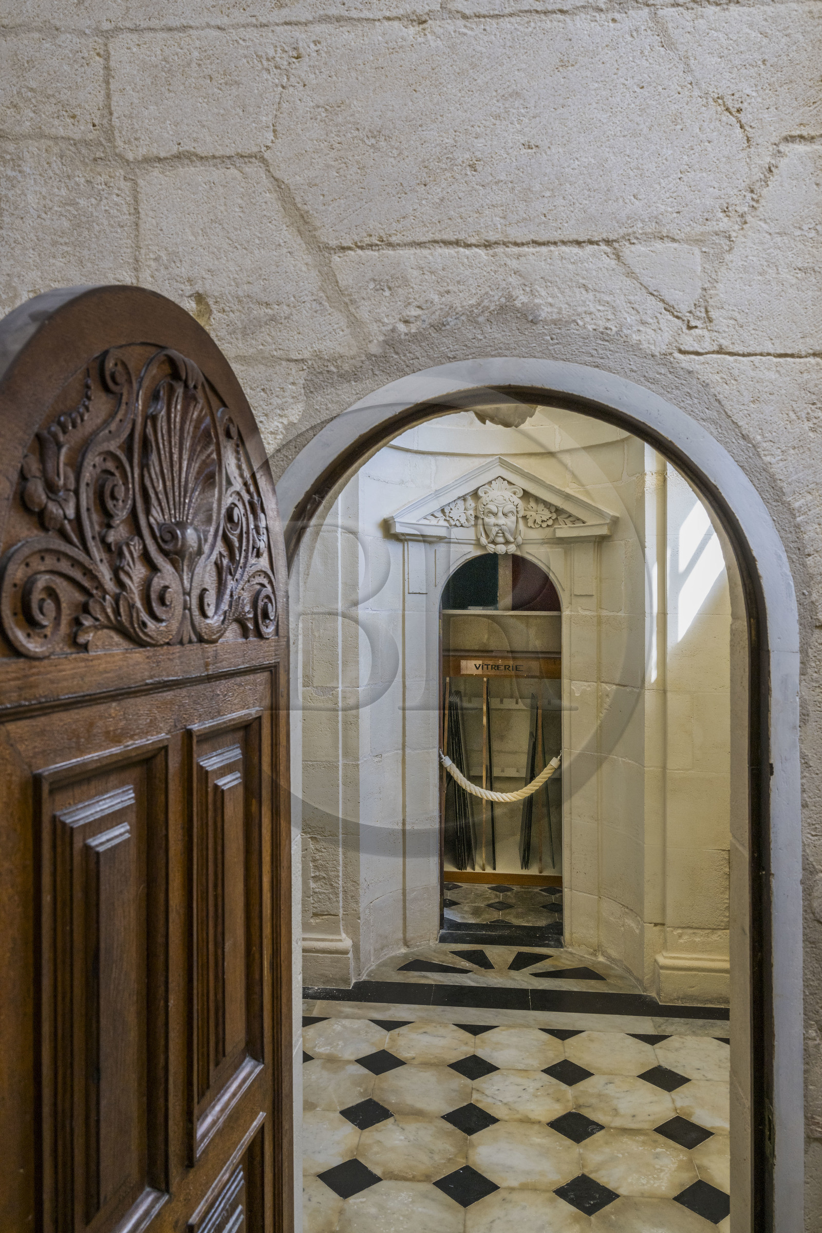 France, Gironde, Verdon sur Mer, lighthouse of Cordouan, listed as World Heritage by UNESCO, the king's apartment (1st floor)