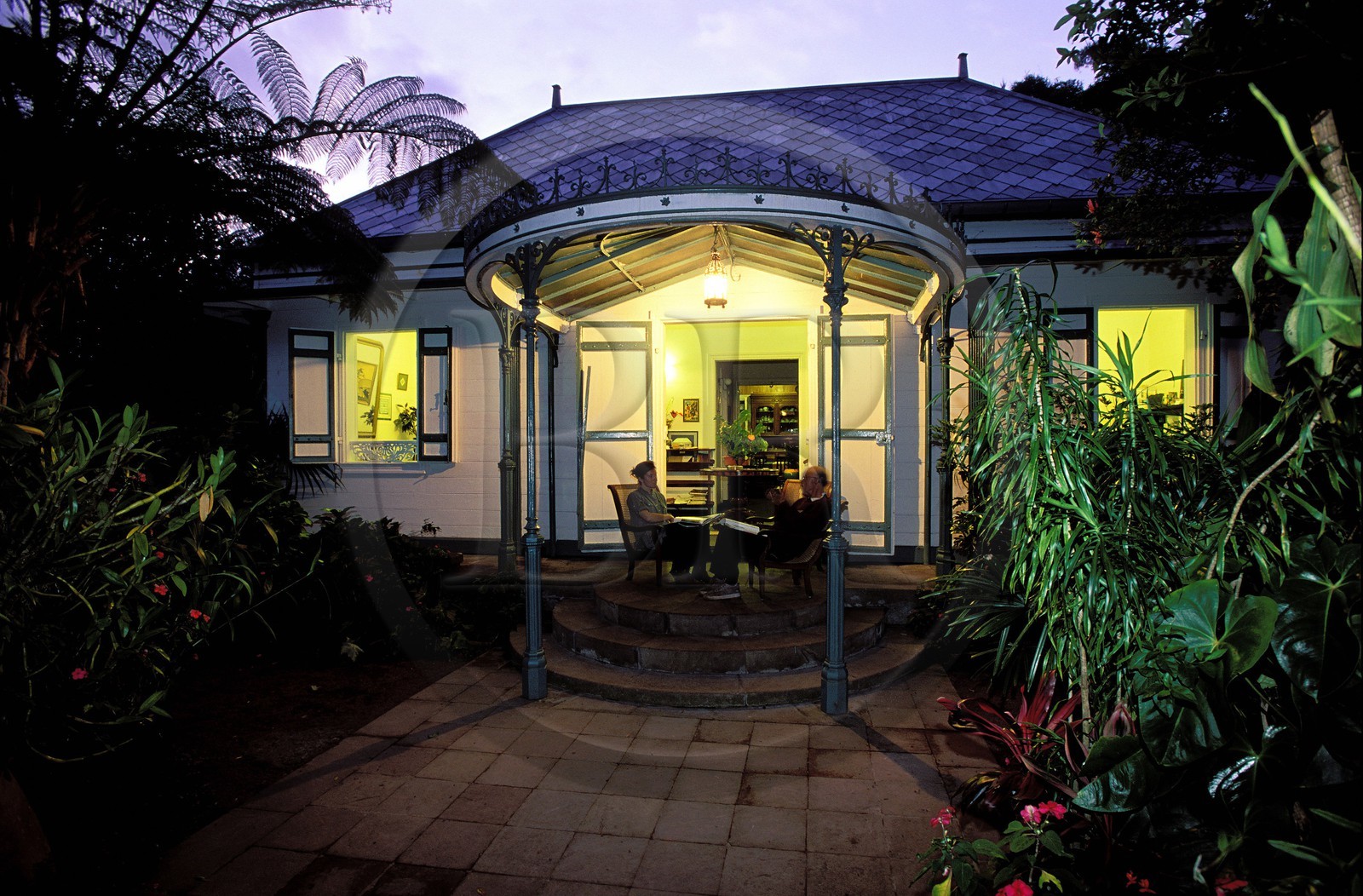 France, île de la Réunion, Cirque de Salazie, Hell-Bourg, labellisé Les Plus Beaux Villages de France, la Maison Folio est une case créole historique et typique