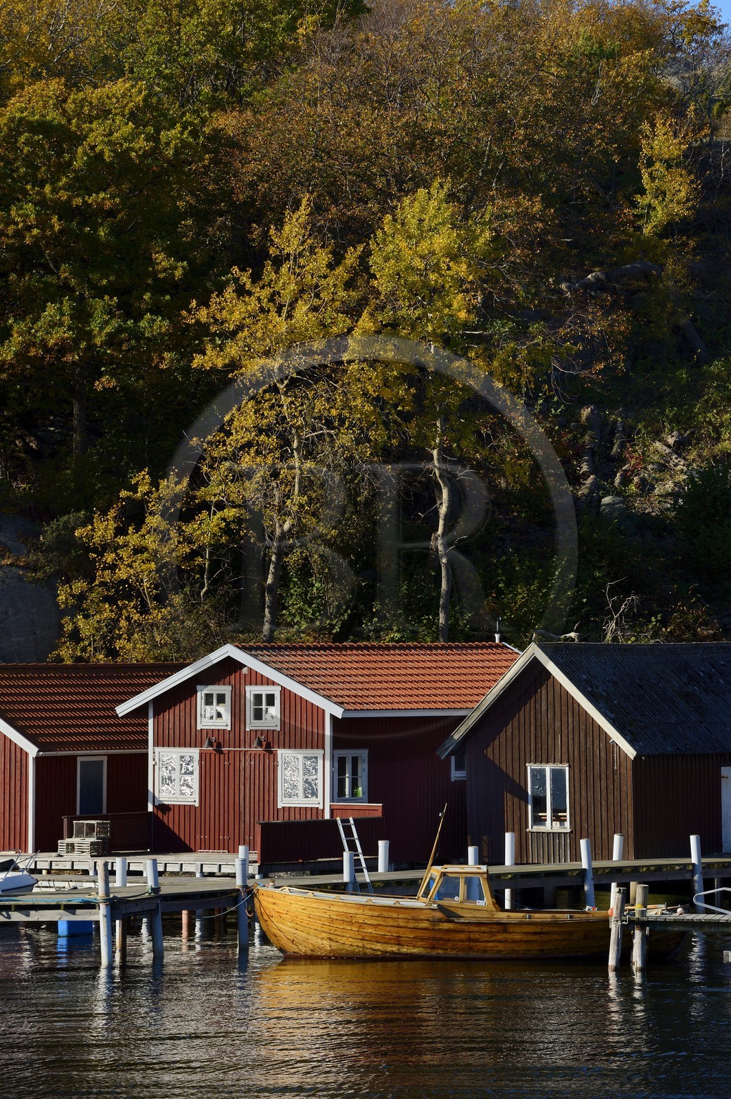 Suède, Västra Götaland, Iles Koster, le detroit de Koster à Vastra bryggan sur l'Ile de Nordkoster
