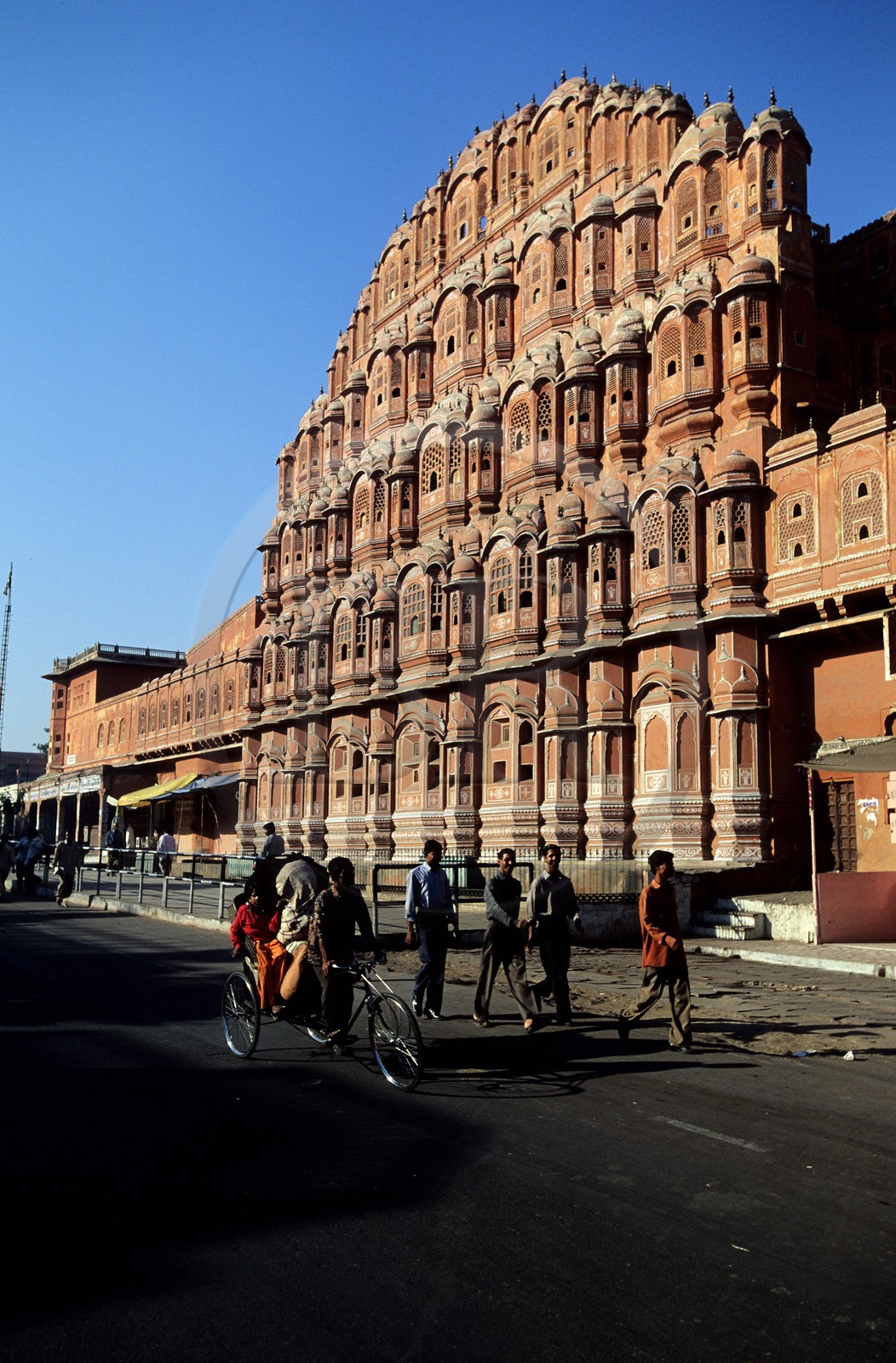 Inde, état du Rajasthan, Jaipur, le Hawa Mahal ou ìpalais des vents à l' intérieur du City Palace