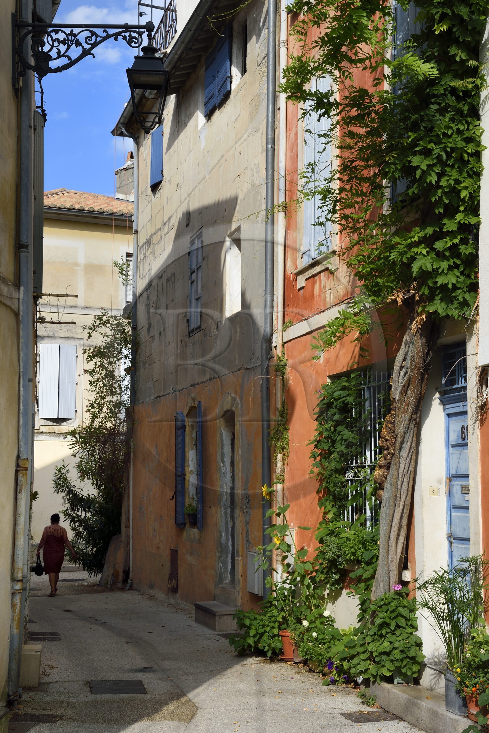 France, Bouches-du-Rhône (13), Arles, quartier de la Roquette, impasse Genive
