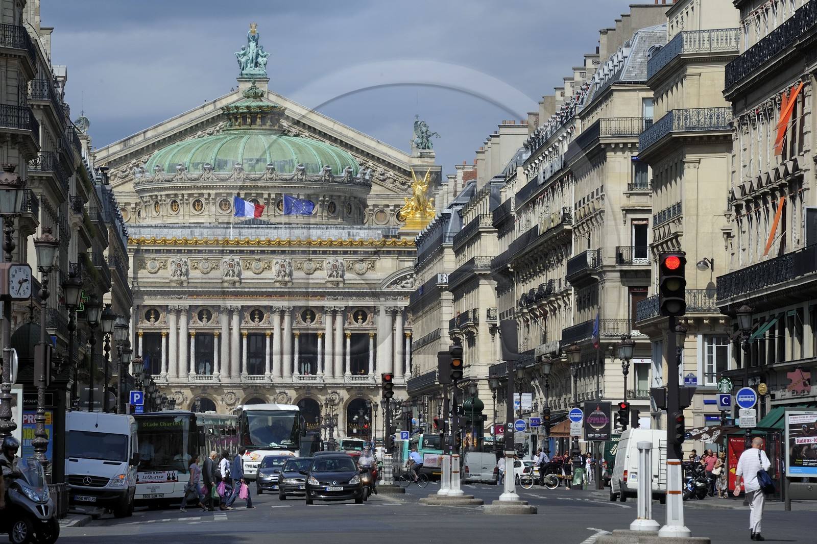 France, Paris, Garnier Opera at the end of Opera Avenue