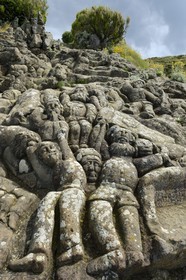France, Ille-et-Vilaine (35), Saint-Malo, Rothéneuf, rochers sculpté par l'abbé Fouré entre 1870 et 1904