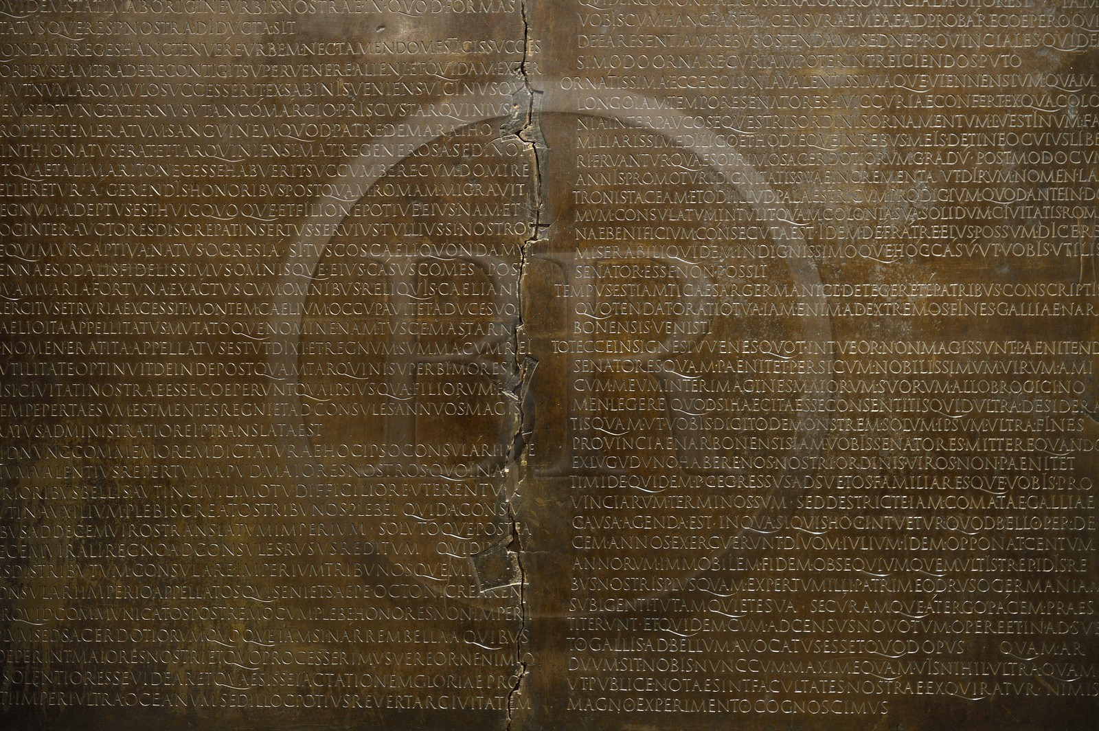 France, Rhone, Lyon, historical site listed as World Heritage by UNESCO, colline de Fourviere, Gallo-Roman Museum of Fourvière, the Lyon Tablet is an ancient bronze tablet that bears the transcript of a speech given in 48 by the Roman emperor Claudius