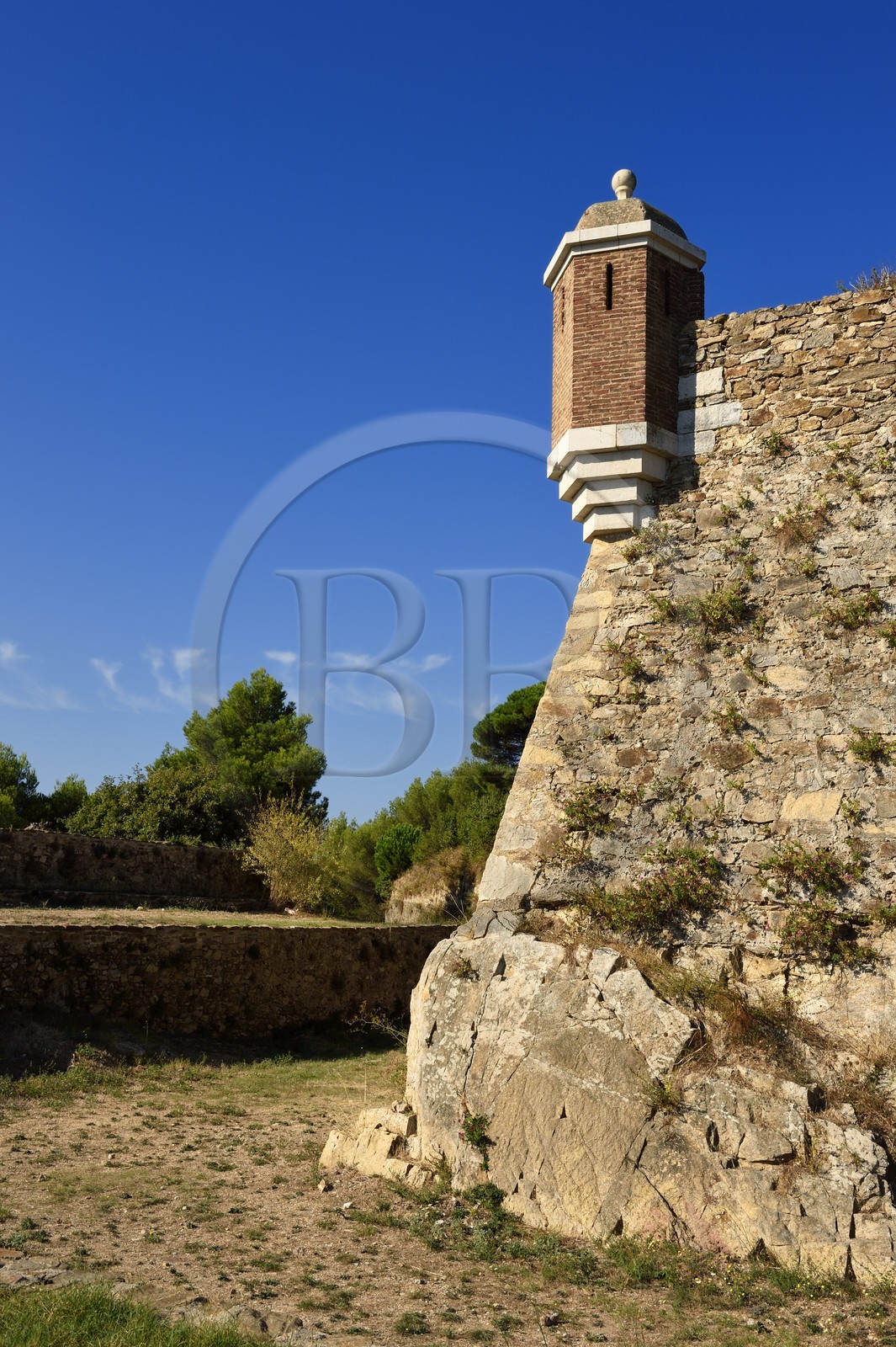 France, Var (83), Saint-Tropez, échauguette de la citadelle du XVIe siècle
