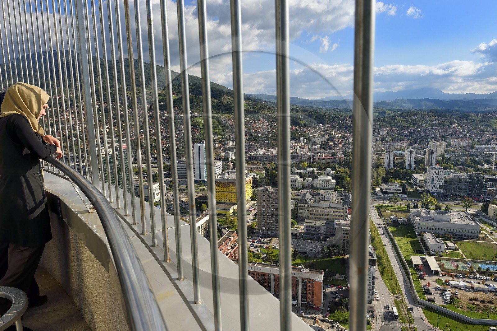 Bosnie-Herzégovine, Sarajevo vue depuis le Avaz Twist Tower
