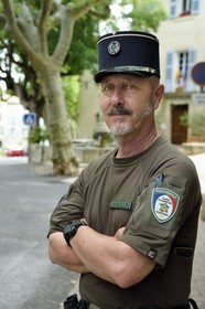France, Var, Dracenie, Bargemon, rural policeman Hedi Zahaf