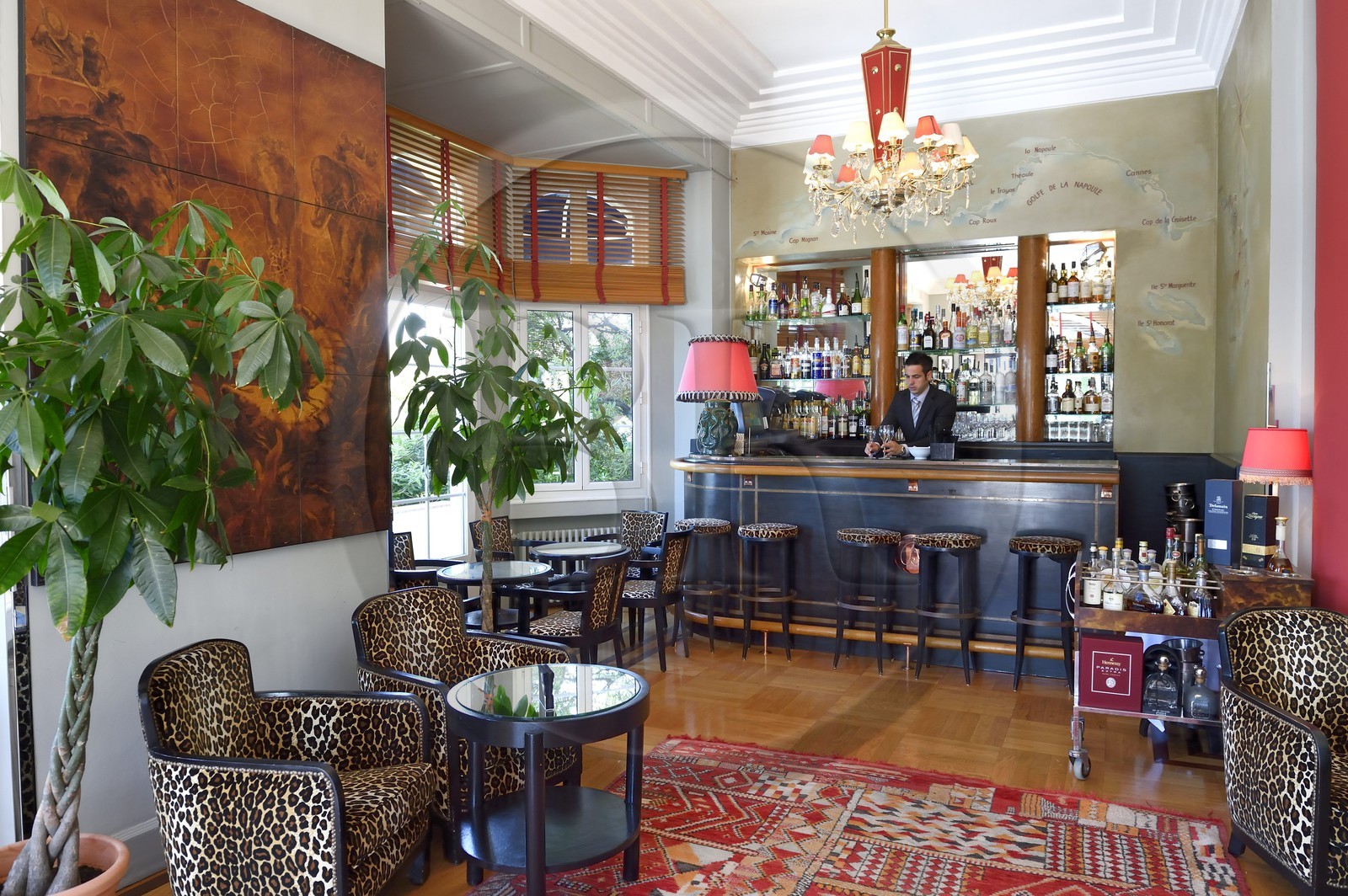 France, Alpes-Maritimes (06), Antibes,  Juan-les-Pins, hotel Belle Rives, le Piano-bar Fitzgerald