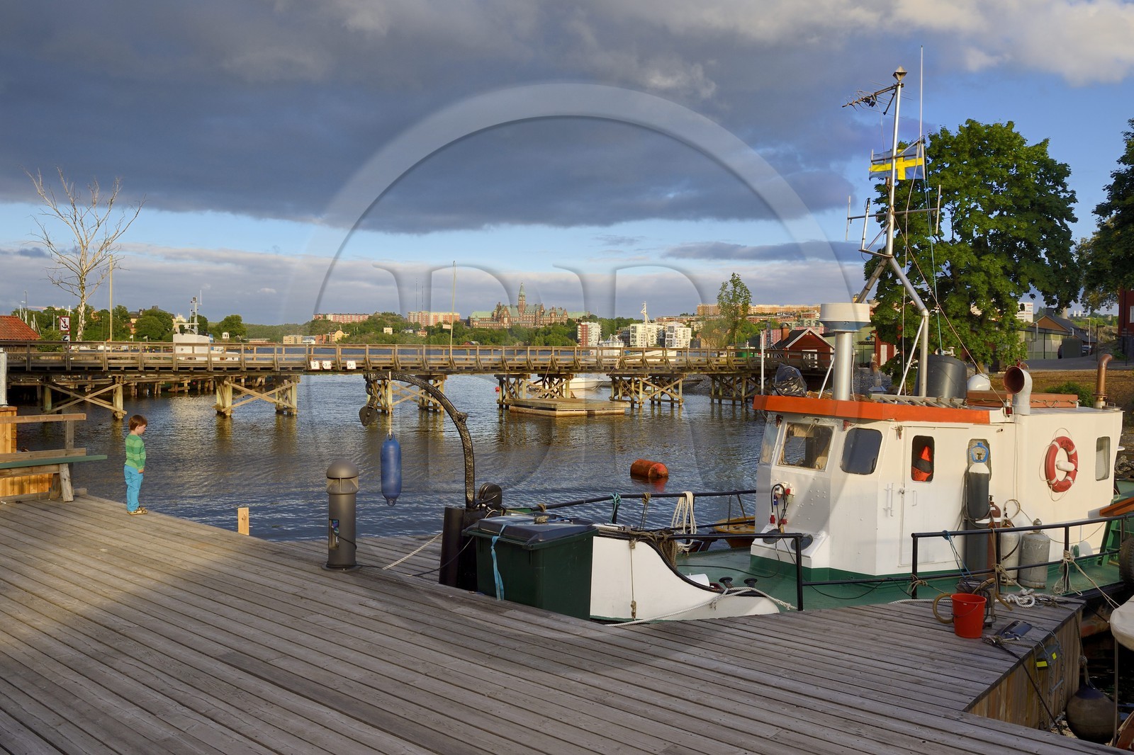 Sweden, Stockholm, the bridge leading over to Beckholmen island