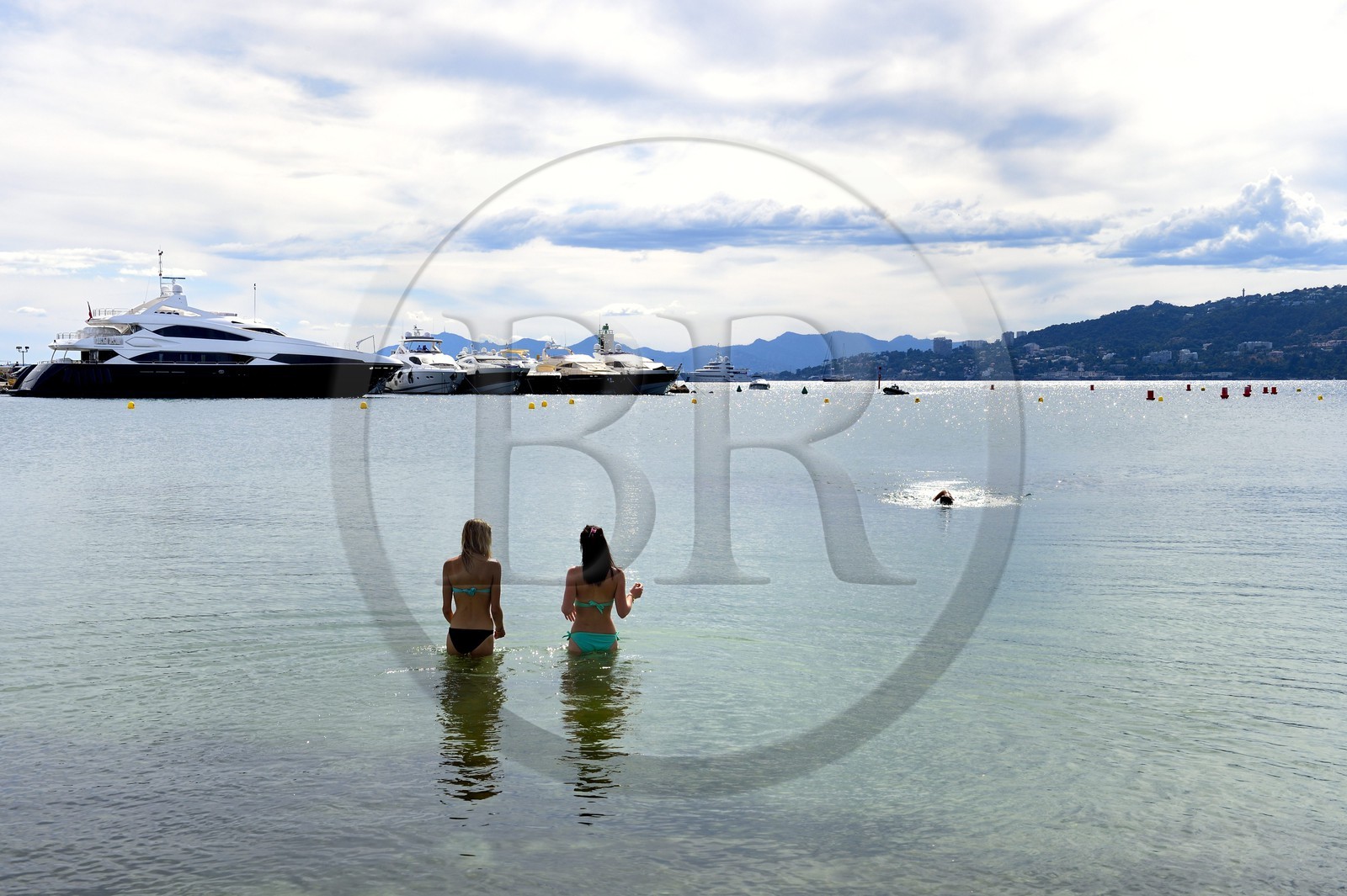 France, Alpes-Maritimes (06), Antibes,  plage des pêcheurs à  Juan-les-Pins
