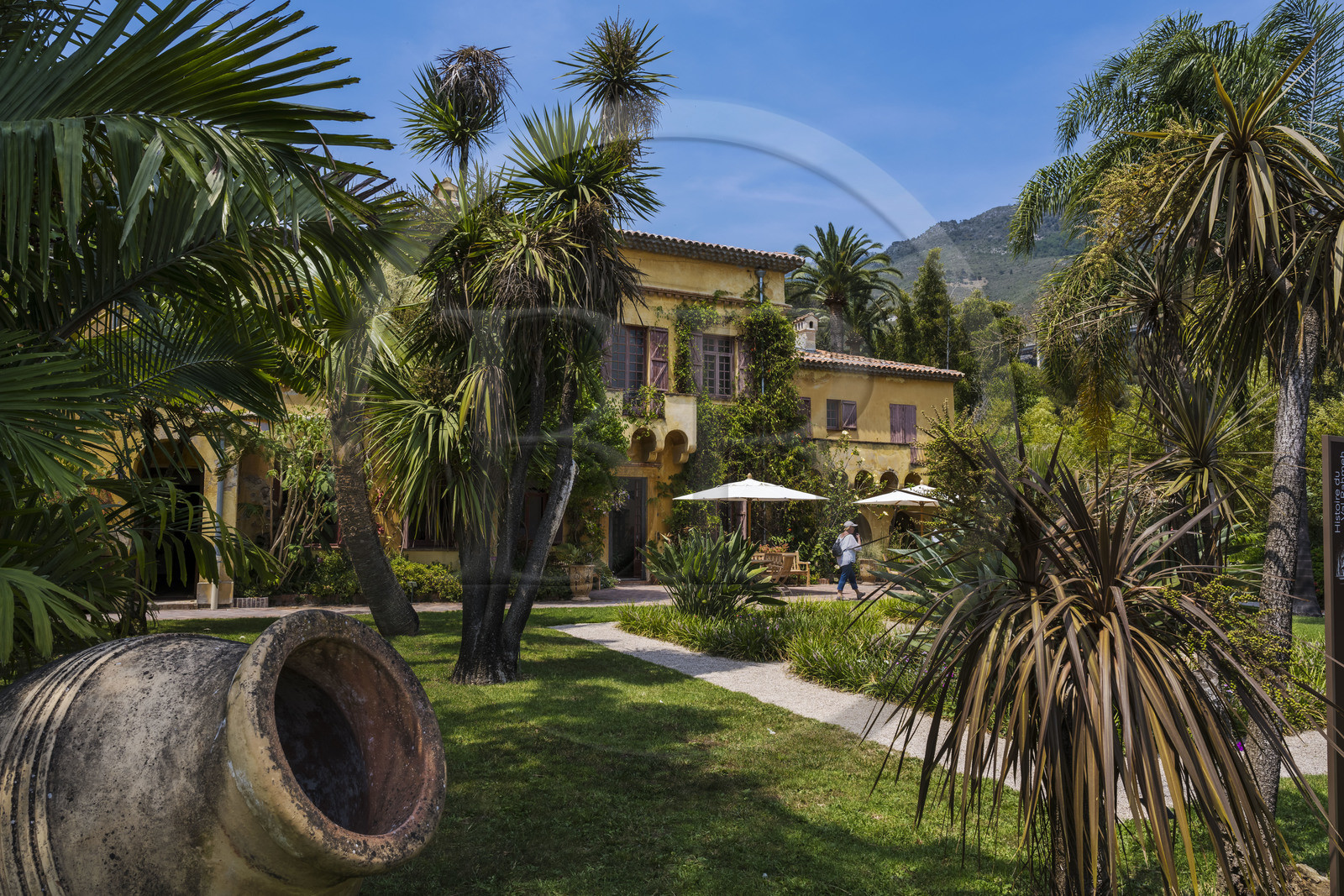 France, Alpes-Maritimes (06), Menton, villa du Jardin botanique exotique du Val Rahmeh