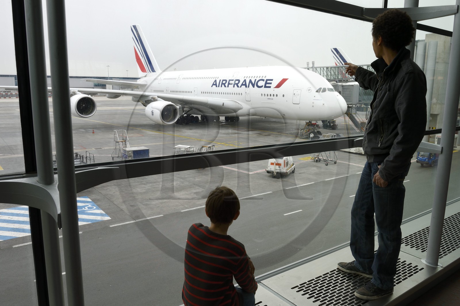 France, Val d'Oise (95), Roissy-en-France, aéroport Charles de Gaulle, Airbus A380 d'Air France - KLM