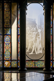 Spain, Catalonia, Barcelona, the Güell Palace (Palau Güell) built between 1886 and 1891 by the Catalan modernist architect Antoni Gaudi, a UNESCO World Heritage site, Hall of Lost causes