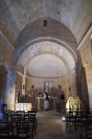 France, Var, Dracenie, Ampus, Notre Dame de Spéluque chapel (12th century) classified as a private Historic Monument property, Sister Marie of the Holy Spirit, Dominican nun who preserves the chapel